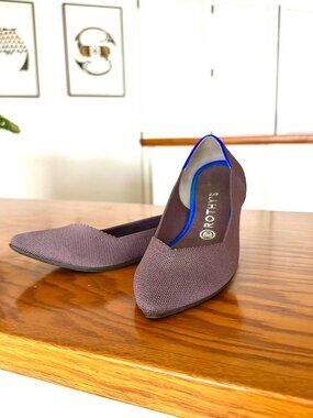 Rothy's The Point Pointed Toe Ballet Flat Mink Retired Color